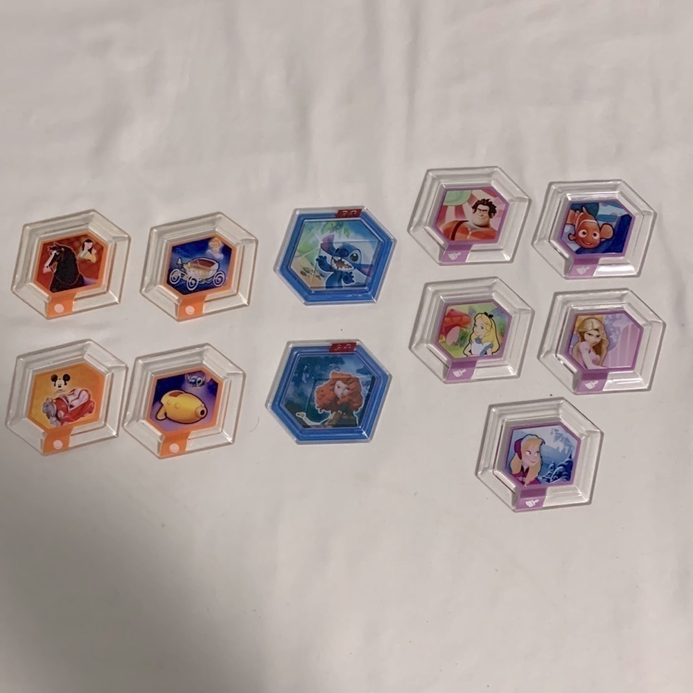 Disney Infinity Hexagonal Power Discs - Lot of 11